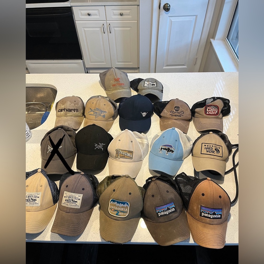 Hats (Arc’teryx, Patagonia, NorthFace, etc.)
